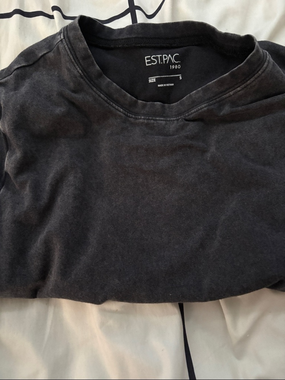 PacSun Women's Washed Black Crewneck Tee